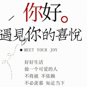 你好，遇见你的喜悦