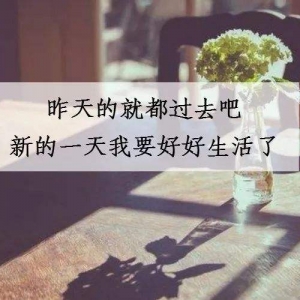 昨天的就都过去吧，新的一天我要好好生活了